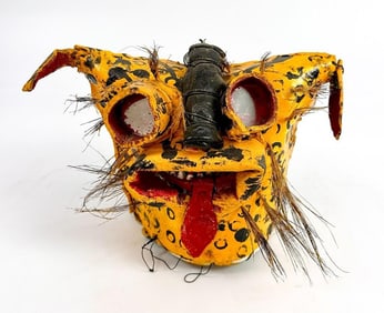 Vintage Mexican El Tigre Dance Mask