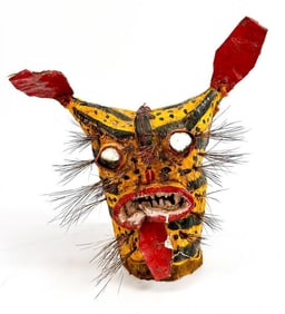 Vintage Mexican El Tigre Dance Mask