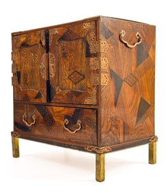 Kusler: Vintage Asian Multi Inlay Tea Cabinet
