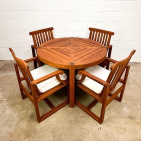 Kipp Stewart Designs Summit Furniture Teak Table & 4 Chairs