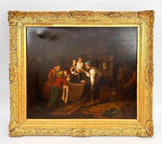 Maurice Ingres (French, b. 1855) Oil on Canvas, The Storyteller