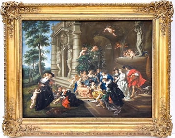 After Peter Paul Rubens (1577-1640) Pastel on Paper, Le Jardin d'Amour