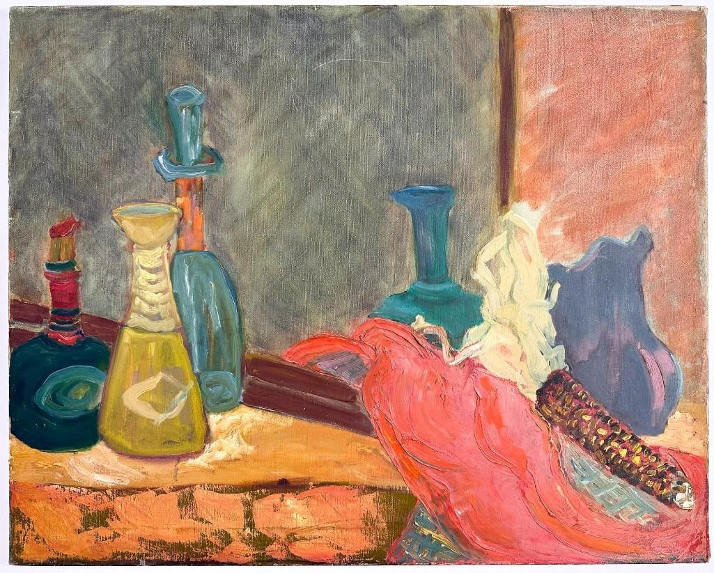 Kusler: Artist Unknown Oil on Canvas Still Life (1 of 7)