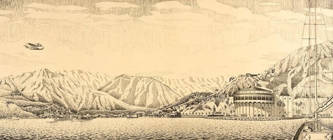 Kusler: George Rosu Lithograph Catalina Island 1975