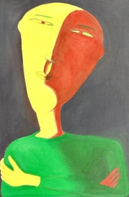 Amy Estrin Oil on Canvas, Tell Me The Truth, 1990