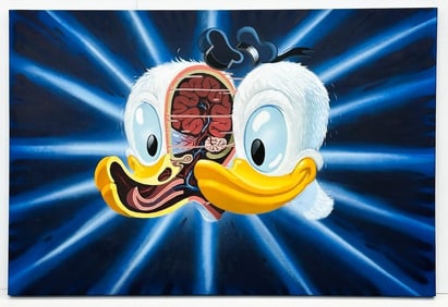 Nychos Original Painting Donald Duck Cross Section