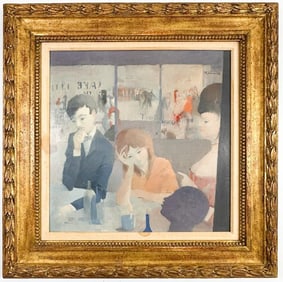 Otto Bachmann (1915-1996) Oil on Board, Cafe des Artistes