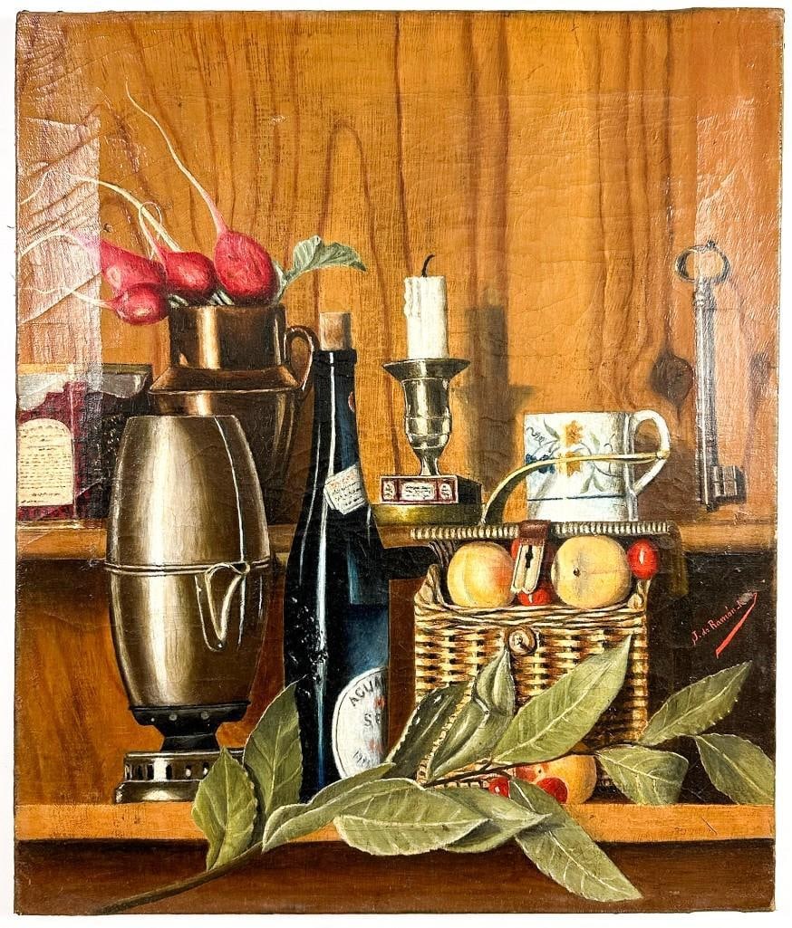Kusler: J. de Ramon, Oil on Canvas, Still Life (1 of 13)
