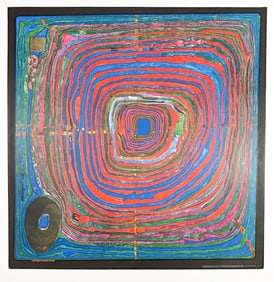 Friedensreich Hundertwasser (1928-2000) Lithograph on Paper, Untitled Abstract, 1972