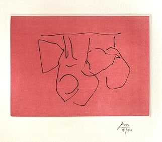 Robert Motherwell (1915-1991) Signed Etching, Hades Episode VI (Telemachus), 4/40, 1988