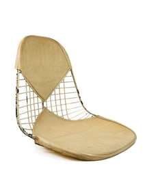 Eames Side Chair White Bikini Cover on Painted White Wire (shell only)