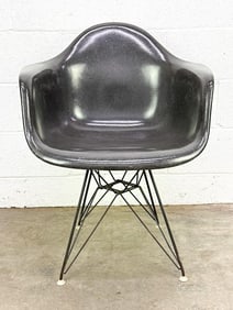 Eames Arm Chair Black Fiberglass Shell Eiffel Chair