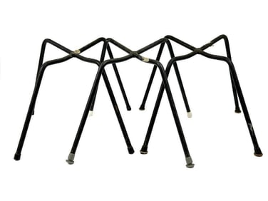 2-Pc Rare Lounge-Height Black X-Bases