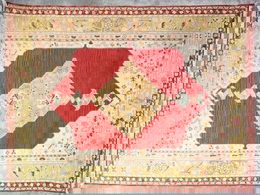 Handwoven Turkish Oushak Rug 12x9