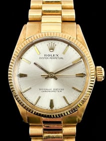 Rolex 18K Gold Oyster Perpetual Wristwatch