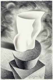 Jayme Odgers (1939-2022) Signed Charcoal Drawing on Paper, 1988