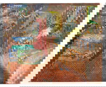Natta Konysheva (1935-2022) Oil on Canvas, A Collector, 1993