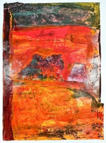 Lorraine Lubner (b. 1926) Mixed Media Collage, Route Napoleon, 1989