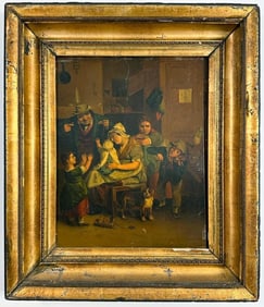 19th Century, Unknown Artist, Oil on Panel, Genre Scene