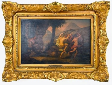 Attributed to Jacob Jordaens (1593-1678) Oil on Canvas, Bacchanal Scene