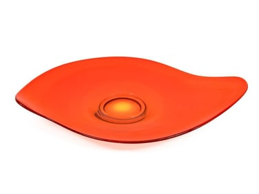 Midcentury Modern Viking Art Orange Glass Oblong Bowl