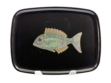 Midcentury Couroc Fish Serving Tray