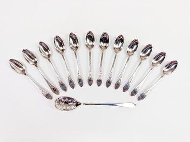 Lot of 13 Antique Tiffany & Co. Sterling Silver Demitasse Spoons