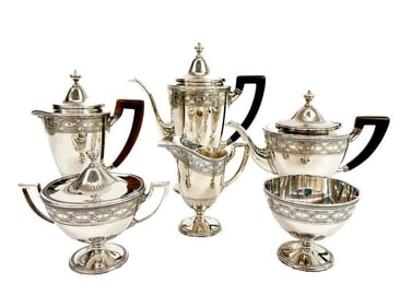 Tiffany & Co. Six Piece Sterling Silver Coffee And Tea Service