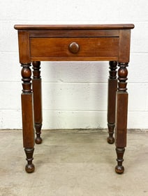 Early American Antique Side Table w/ Single Drawer