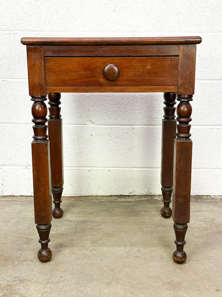 Early American Antique Side Table w/ Single Drawer (1 of 6)