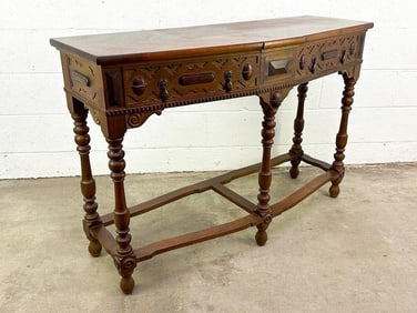 Antique Berkey & Gay Knoleworth Carved Wood Sideboard Console