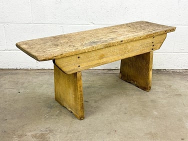 Early American Antique Primitive Wood Bench