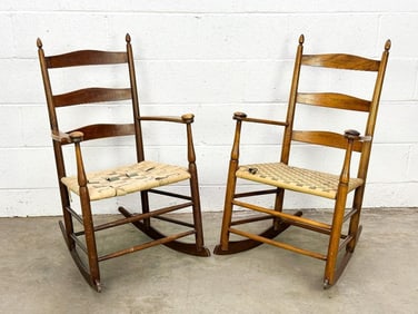Pair Antique Shaker Rocking Chairs