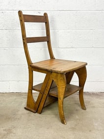 Antique Convertible Library Ladder / Chair