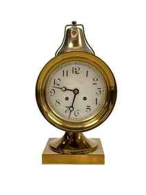 Old Brass Ship's Bell Clock