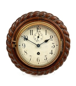 Antique Gustave Becker Mechanical Ship's Clock