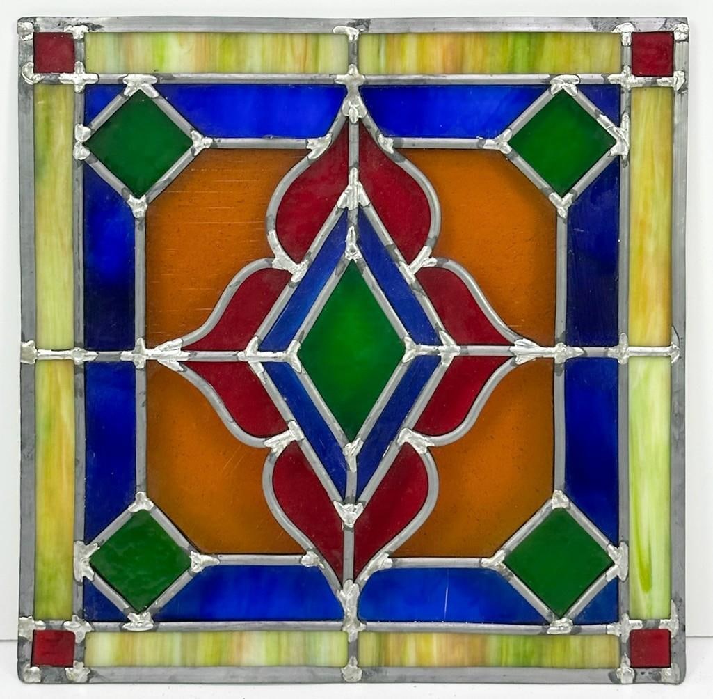 Vintage Leaded Stained Glass Window Panel (1 of 6)