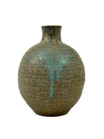 Midcentury Studio Pottery Glazed Ceramic Lamp Base