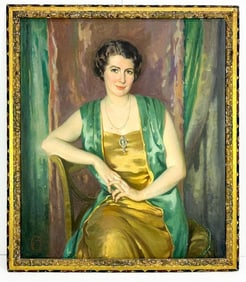 Dorothy Vicaji (1915-1930) Oil on Canvas, Portrait of a Woman