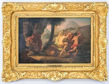 Attributed to Jacob Jordaens (1593-1678) Oil on Canvas, Bacchanal Scene