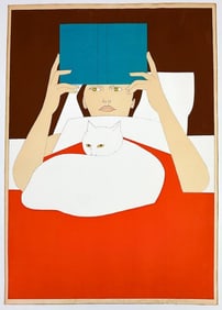 Will Barnet (1911-1912) Screen Print, Woman Reading, 1970