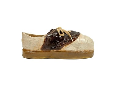 Folk Art Ceramic Two Tone Oxford Shoe