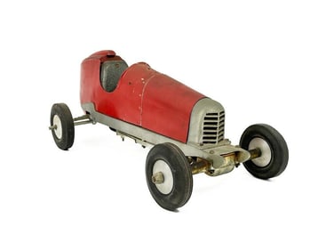 Vintage Tether Car With Gas Engine Red Toy Race Car