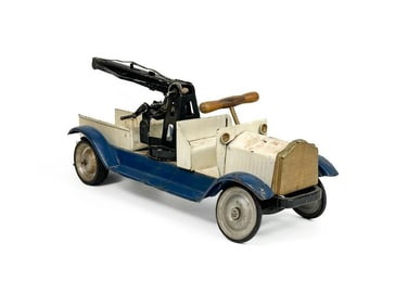 Vintage Pressed Steel Tow Truck Toy