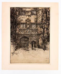 Luigi Kasimir (1881-1962) Etching on Paper, Trinity College, Cambridge