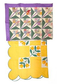 Lot of 2 Vintage Patchwork Quilts