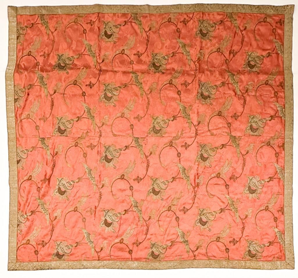 Antique Asian Silk Embroidered Tablecloth (1 of 5)