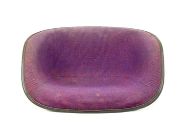 Eames Arm Chair Purple La Fonda Fabric on Parchment Fiberglass (shell only)