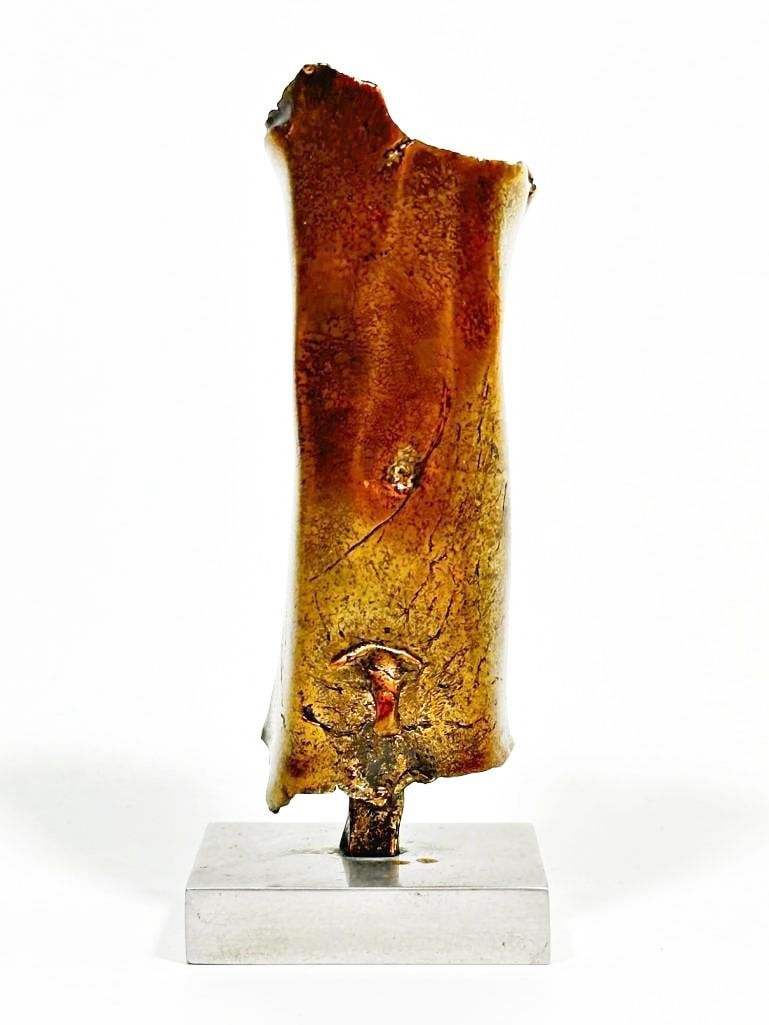 Erik Gronborg Small Bronze Abstract Sculpture Nude Male Figure: Bronze figure on aluminum base. Incised signature on bottom. Condition: Excellent. Dimensions: Approx. 5.75 in. H x 2.25 in. W x 2 in. D. FLAT RATE SHIPPING: $15 Domestic US $25 I