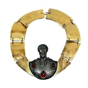 Diane Love for Trifari 'Shekmet' Egyptian Revival Collar Necklace